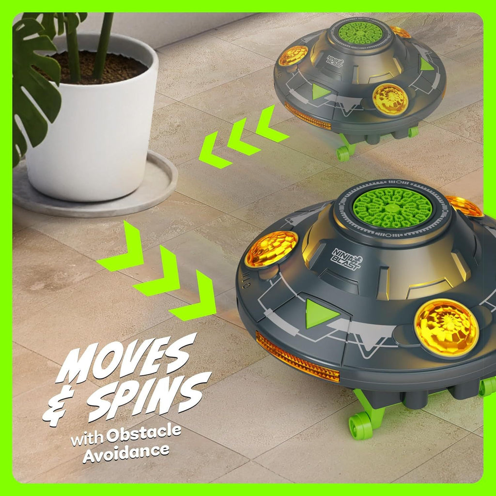 Automatic UFO Bubble Machine Lights Music Obstacle Avoidance