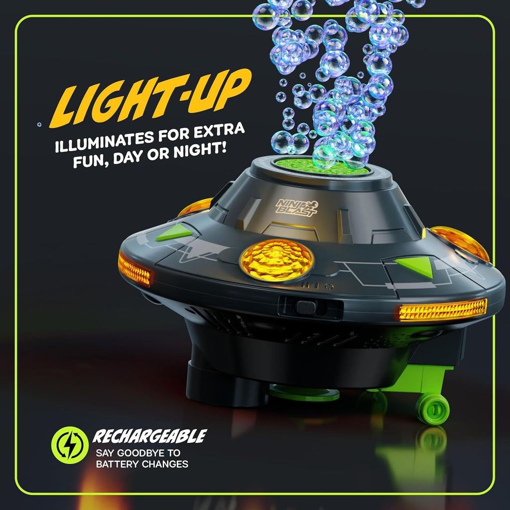 Automatic UFO Bubble Machine Lights Music Obstacle Avoidance