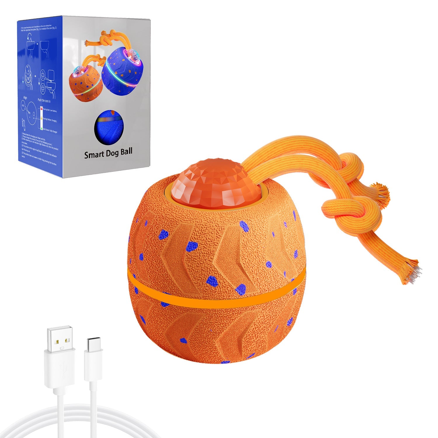 Smart Interactive Dog Ball Automatic Rolling Bouncing Pet Toy
